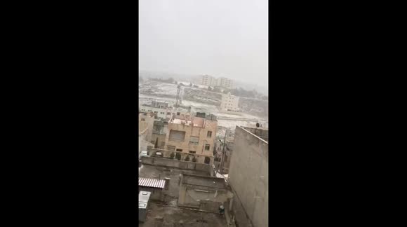 Jordanian capital hit by cold front bringing snowfall