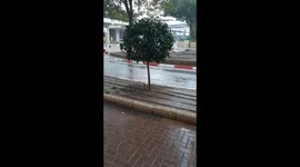 It's Hailing Near Beach City Tel Aviv!