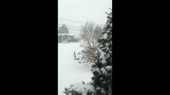 Snow continued to fall in Britain