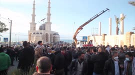 demonstration by the Palestinian Authority military personnel in the Gaza Strip