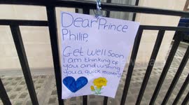 Scenes from outside hospital Prince Philip stays for the 5th day