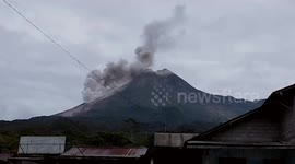 Eruption of Mount Merapi in Indonesia