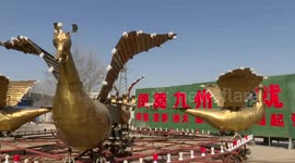 Disabled Chinese man spends over £40,000 to make giant animal-shaped mechanic lanterns