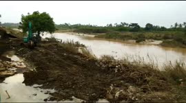 Repairing of the damaged Citarum Embankment in Bekasi, Indonesia