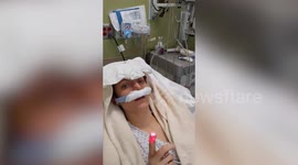 This 26-year-old woman has just taken a breath through her nose, for the first time in her life