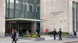 Scenes outside St Bartholomew’s Hospital where Prince Philip was transferred