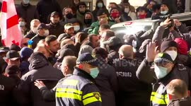 Supporters of Georgian opposition leader detained at rally in Tbilisi