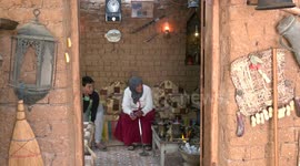 Elderly Palestinian woman has mud hut full of ancient artifacts and antiques