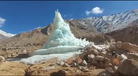 Artificial glacier is ray of hope for Indian village deprived of water