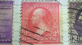 Red Type 1 2 cents USA Stamp