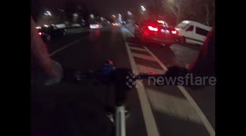 dashcam bicycle - close call - almost hit me