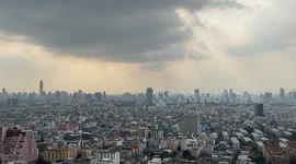 Storm Clouds Gather Over Bangkok, Thailand