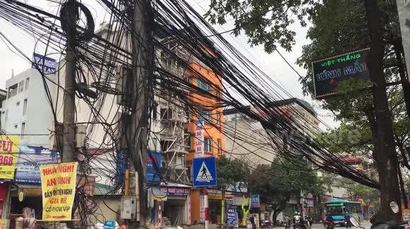 It's crazy! Power lines are tangled like 