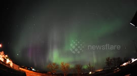 Northern Lights (Aurora Borealis) over Ogema, Saskatchewan, Canada