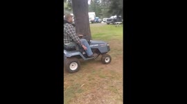 Epic lawn mower fail