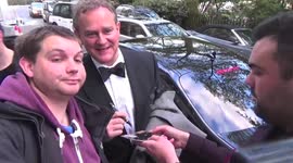 Hugh Bonneville and Samantha Bond at Downton Abbey ball