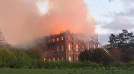 Fire devastates historic Clandon Park House