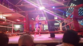 First kickboxing match in Thailand on a trip
