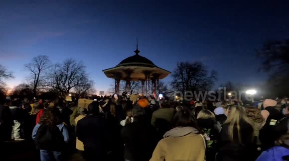 'Whose streets? Our streets!' Hundreds attend Sarah Everard vigil on London's Clapham Common