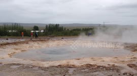 Eruption of the geyser Strokkur (