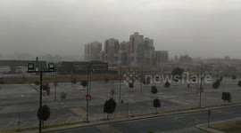 Sand storm in Mexico City