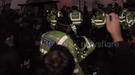 Unseen footage shows moment Met Police officers grab protester before hauling him to ground