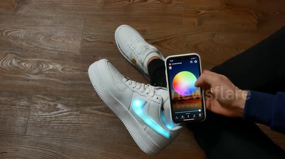 YouTuber customises Nike trainers with LED light strip that changes colours