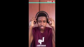 'Boy Uses Time Warp Scan to Transform Headphone Set into a Mask'