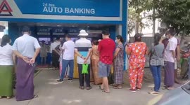 Myanmar locals queue at ATMs as run on banks continues after military coup