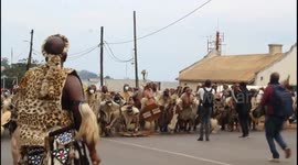The mourners of The late Zulu King Goodwill Zwelithini in Njampela, South Africa