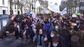 End of climate protest in Paris, France