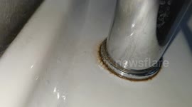 The vlogger found a way to remove the scale with a toothpaste.