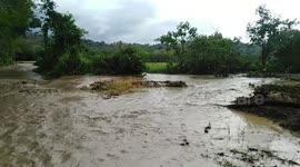 Teachers stranded after heavy rain in the Philippines