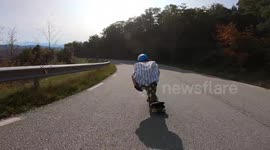 Longboarding down Spanish road // full raw run