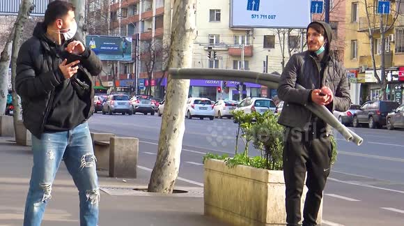 Sticks on the street PRANK