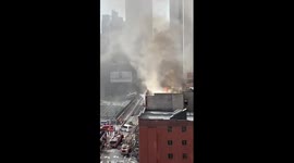 Huge fire breaks out in NYC apartment building