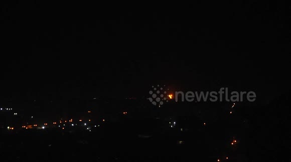 Video shows moment Israel struck Gaza Strip targets after election day rocket fire