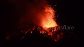 Stunning footage shows latest dramatic Mouth Etna  eruption