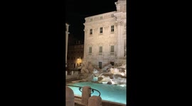 Trevi Fountain in Rome. In the middle of Covid lockdown. You will never see it this quiet again !