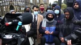 Second day of protests outside Batley Grammar over depictions of Prophet Muhammad as school closes and switches to remote learning for the day