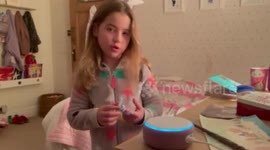 A little girl haunted by nightmares of monsters has finally had a good night's sleep after her bleary-eyed dad invented an app to scan under her bed for baddies