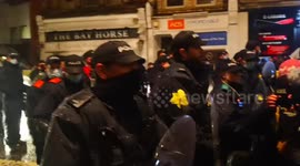 Heavy police presence in Bristol for another 'Kill the Bill' protest Video 1