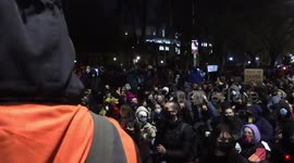 Bristol protesters mock police claim that officers broke their bones by chanting, 'Where's your broken arm?'