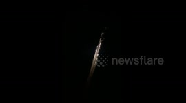 SpaceX rocket remains blaze across Seattle sky