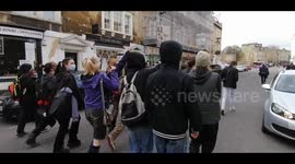 Protesters block roads in Bath for Kill The Bill demo