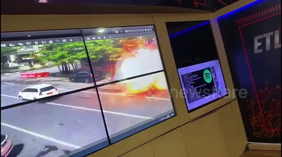 CCTV of suicide bomb blast at Makassar City Cathedral, Indonesia