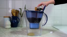 What happens with Coke when you filter it through the water filter