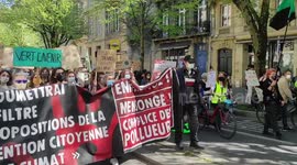 Demonstration against the new climate law in Bordeaux, France