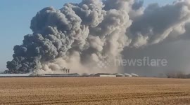 Huge fire erupts at farm containing 5,000 animals in Germany