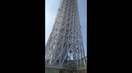 Tokyo Skytree take video from closely range when I visit Tokyo, Japan